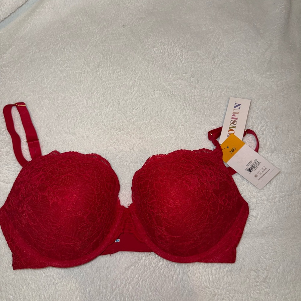 Red Lace Bra by Joyspun